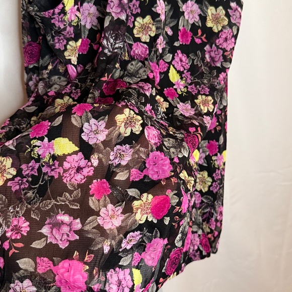 INC International Concepts Floral Sleeveless Wrap Style Tank Top Blouse - Medium - Picture 9 of 12